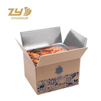 Boîtes d'emballage personnalisées en papier pour transport, avec doublure en éponge, mousse imperméable, laminage mat, gaufrage et isolation thermique