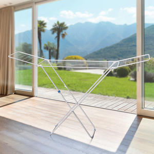 WIREKING折りたたみ式Xタイプ18m3折りたたみ式乾燥ランドリーラック床の衣類を乾燥させるためのスタンディング衣類ラック - Product Image 3