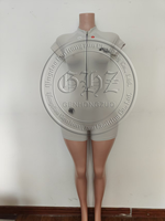 Combinaison de yoga une pièce Y2K pour femme avec logo personnalisé, combinaison de fitness à manches courtes zippée, combishort, body pour femme