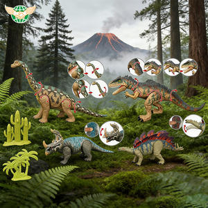 Ensemble de jouets de dinosaures réalistes : Brachiosaurus, <span class=keywords><strong>Giganotosaurus</strong></span>, Styracosaurus, Stegosaurus avec sons simulés - Product Image 6