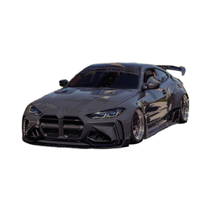 Kit carrosserie <span class=keywords><strong>G82M4</strong></span> style AD en fibre de carbone : pare-chocs, jupes latérales, diffuseur, spoiler, extensions d'ailes, clips de fixation pour capot moteur – Nouveau - Product Image 2