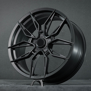 ล้อฟอร์จสีดำเงาทั้งหมด ขนาด 17" 18" 19" 20" 21" 5x100 5x105 5x108 5x110 5x112 5x114.3 5*120 5*127 สำหรับรถยนต์นั่งส่วนบุคคล - Product Image 1