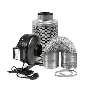 Conjunto de filtro ventilador e ventilador, 6 polegadas, sistema de ventilação, controlador de velocidade, conjunto de filtro de ventilação