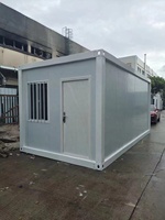 Conteneur maritime pliable et mobile de 20 pieds, préfabriqué, modulaire, pour maison, bureau ou bâtiment, design moderne du milieu du siècle, en acier, à montage rapide