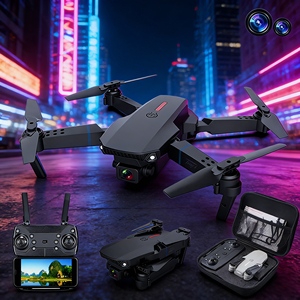 Beautiful LED Lights Cool E88 Pro 4K Dual <strong>Camera</strong> HD Beginner Aerial <strong>Drone</strong> Remote Control Aircraft Durable Plastic Smart <strong>Drone</strong> - Product Image 3
