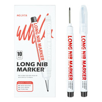 Marqueurs à encre permanente imperméable multi-usages en plastique, 4 couleurs, pointe longue pour trous profonds, logo personnalisé, pour usage sur papier - Vente chaude