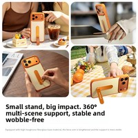 Kompatibel untuk IPhone 17 Pro Max TPU 360-degree Rotating Stand Phone case Desain Magnetik Warna Kontras Tahan Jatuh