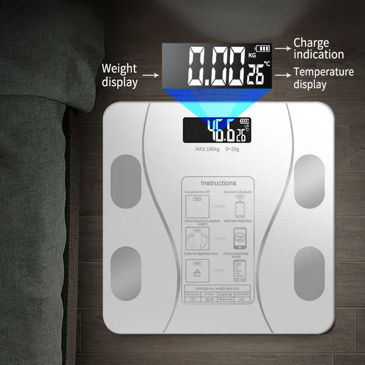 180kg Bathroom Floor Scale - Intelligent Weight Measurement