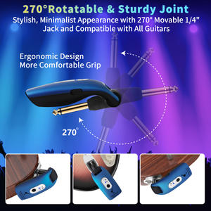Système d'amplification de guitare électronique sans fil A9, émetteur-récepteur de basse électrique, 300 mAh, utilisation pour <span class=keywords><strong>piano</strong></span> électronique - Product Image 4
