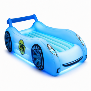 Materasso Gonfiabile per Bambini a Forma di Auto con Luci LED, <span class=keywords><strong>Letto</strong></span> <span class=keywords><strong>da</strong></span> <span class=keywords><strong>Viaggio</strong></span> in PVC per Pernottamenti, OEM ODM Vendita all'Ingrosso - Product Image 2