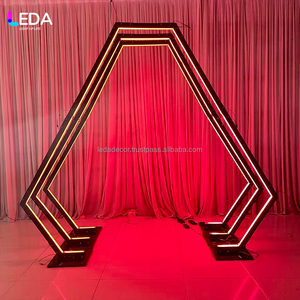 Arco de Fondo LED RGB Metálico Desmontable LEDA, Nuevo, para Escenarios al Aire Libre, Bodas, Guía de Camino, Decoración para Fiestas de Boda - Product Image 3