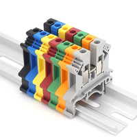 Bloc de jonction traversant pour rail DIN UK 25-35N, en cuivre pur nickelé, à vis, 25-35mm, 100-125A, connecteur de câblage électrique