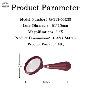 Khung hình bầu dục <span class=keywords><strong>LED</strong></span> kính lúp độ rõ nét cao Thiết kế cầm tay với ánh sáng rực rỡ để đọc và cận cảnh nhiệm vụ - Product Image 4