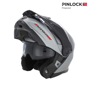 Casco Modulare Acerbis P/J Rider Grigio Pronto per Pinlock, Casco da Moto - Product Image 1