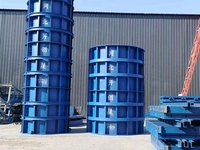Coffrage cylindrique en acier haute résistance personnalisable et réutilisable, panneau de coffrage réglable en taille, facilement assemblable