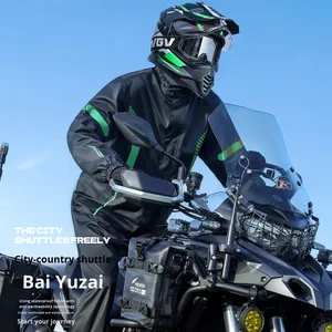 Combinaison imperméable pour motocycliste homme, veste et pantalon de pluie, vêtements de sécurité réfléchissants, imperméable intégral, vêtements de pluie pour livraisonurs - Product Image 5