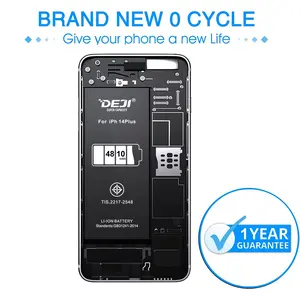 Настоящая фабрика Oem мобильный телефон аккумулятор для iPhone 14 plus Замена Bateria