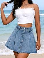 Nouvelle collection 26ème : Short en jean amincissant pour femme, taille haute, coupe trapèze, anti-exposition, grande taille, pour silhouettes généreuses