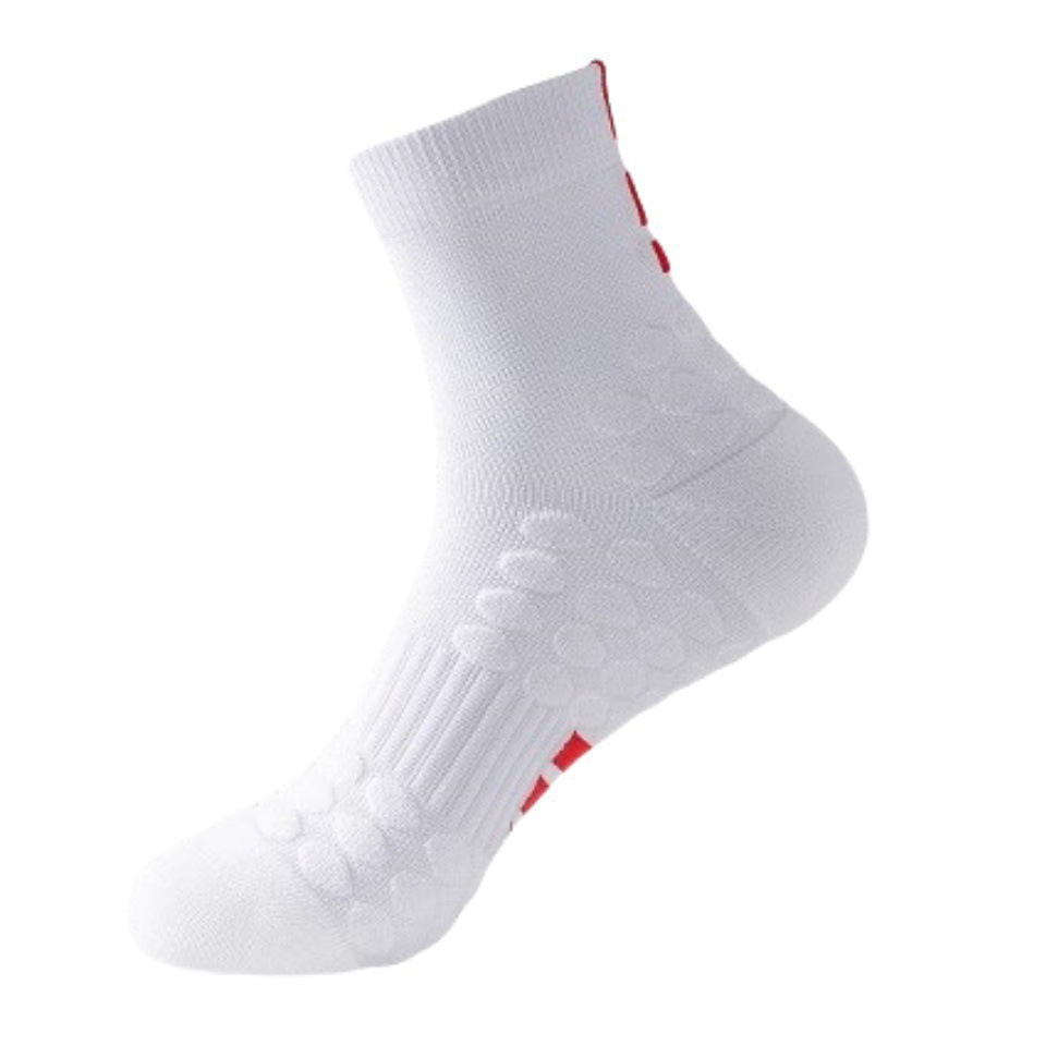 White socks with red soles (cotton)