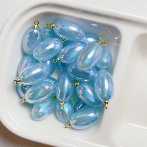 Denizkızı su damla kolye üzüm şekli Oval parlak yanardöner gözyaşı boncuk - Product Image 4