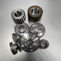 Ensemble d'engrenages hélicoïdaux cylindriques en acier trempé avec moyeu, usinage CNC de précision, engrenages de transmission réducteurs