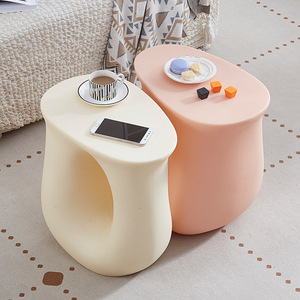 Nordic Cream-style Living Room PE Coffee <strong>Table</strong> <strong>Small</strong> Apartment <strong>Sofa</strong> Side <strong>Table</strong> Creative U-shaped Storage Corner <strong>Table</strong> - Product Image 1