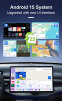 Boîte Ai Carplay, lecteur multimédia intelligent pour voiture, Android 14 15 13/15, 8 Go de RAM, adaptateur 128 Go, YouTube, Netflix avec carte SIM