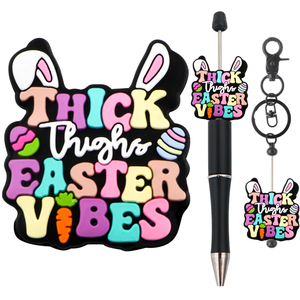 Venta al por mayor sin BPA fácil <span class=keywords><strong>de</strong></span> encadenar bebé DIY collar pulsera <span class=keywords><strong>Bad</strong></span> <span class=keywords><strong>Bunny</strong></span> personaje encantos Pascua Focal cuentas para bolígrafos - Product Image 5