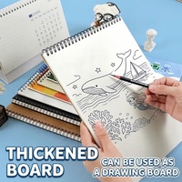Bloc de Dibujo de Doble Cara, con Cubierta Personalizada de Dibujos Animados, A4, Espiral, Cuaderno de Dibujo para Bocetos
