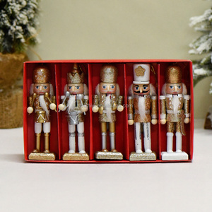 Hot bán 13cm mini trong nhà giáng sinh trang trí bằng gỗ nutcracker Mặt dây chuyền cho Xmas cây - Product Image 3