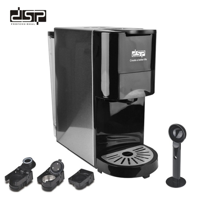 Electric Stainless Steel Multifunction DSP Capsule Coffee Machine 19 Bar Pump Temperature Control Energy Saving Hotel Household