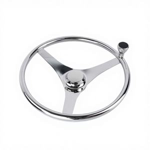 Volant de bateau en acier inoxydable de 15,5 pouces en gros, accessoires et quincaillerie pour yachts, volant de navire - Product Image 3