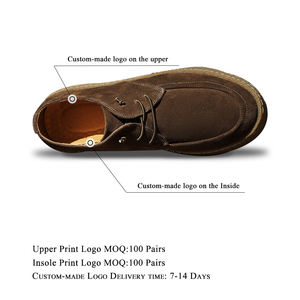 Chaussures Oxford décontractées en daim et cuir véritable pour hommes, grandes tailles 37-44, pour le bureau - Product Image 3