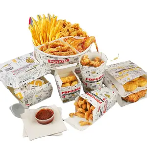 Fried chicken /Packing box Grease-proof hamburger Paper chicken Corn box Takeaway box