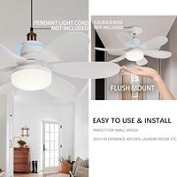 Vente chaude prise ventilateur lumière lames amovibles ventilateur de plafond à distance lumières ventilateur de plafond modernes