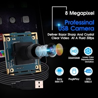 Modul Kamera USB ELP Fixed Focus 8MP dengan Lensa 8mm, Banyak Lensa Lainnya Tersedia, Driver Gratis, Kamera Micro USB untuk Android