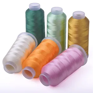 Großhandel Polyester faden für Maschinen stickerei zu gutem Preis, Polyester Stick garn 120d 2