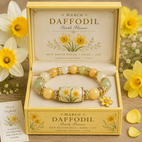 Dezember Geburtsstein Blumen-Öltropfen-Rosenanhänger Chalcedon-Legierung Armband Unisex Yiwu Herkunft