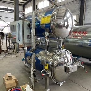 खाद्य प्रसंस्करण के लिए औद्योगिक भाप पानी स्प्रे स्टेरिलाइज़र रीटर्ट ऑटोक्लेव - Product Image 5