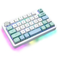 Clavier MK40 à une main avec bouton rotatif, sans fil, tri-mode, programmable, pour gaucher, personnalisable OEM/ODM, disposition 40%