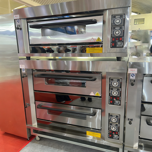 فرن بيتزا تجاري صناعي مدمج بمؤقت ، بسكويت ، مكسرات ، كيك ، خبز ، مخابز بالغاز مع البخار - Product Image 2