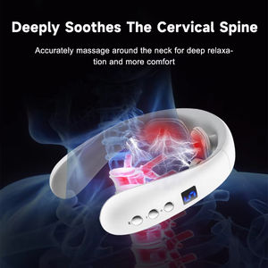 Mesin terapi pijat nyeri serviks elektrik Mini, alat pemijat leher elektrik dengan panas 10 mode, alat penghilang Lelah otot - Product Image 5