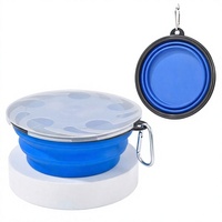 Bol pliable pour chien en silicone TPE personnalisé avec logo, portable, pour voyage, eau et nourriture, gamelle pour animaux de compagnie