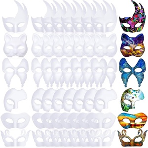 Máscara <span class=keywords><strong>de</strong></span> Papel 3D Ecológica para Pintar, Diseño <span class=keywords><strong>de</strong></span> Cara Completa, para Fiestas, Halloween, Cumpleaños, Regalo - Product Image 5