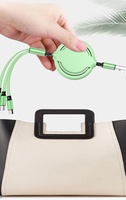 Benutzer definiertes einziehbares 3-in-1-Ladekabel 3-in-1-Telefon-Ladekabel 2A für Telefon 14 15 Micro-Typ-C-Flüssig silikon kabel