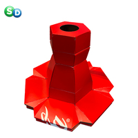 Nuevo diseño de botella de cocacola forma POS promoción al por menor POSM cartón flexible plegable rebote elástico soportes de exhibición