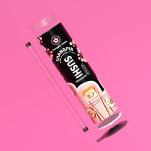 Tube en papier cylindrique pour sushi, emballage de sushi, imprimé sur mesure, écologique, de qualité alimentaire, Suka - Product Image 5