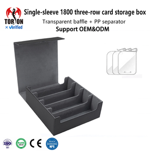   Caja de Almacenamiento para Cartas de Juego con Capacidad para Más de 1800 Cartas, con Separadores Transparentes, de Cuero PU, para Juegos de Mesa Educativos TCG - Product Image 1