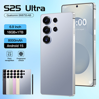 Smartphone Original S25 Ultra 5G avec 16 Go + 1 To, Double SIM, Caméra Arrière 108 MP, Processeur MTK Deca Core, Écran OLED, Compatibilité Cellulaire LTE
