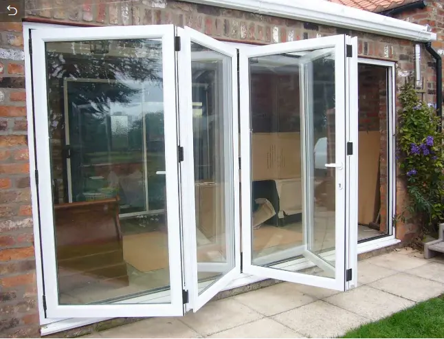 Reaching Build Brand UPVC Folding Door UPVC Folding Exterior With Import UPVC Folding Door Hardware